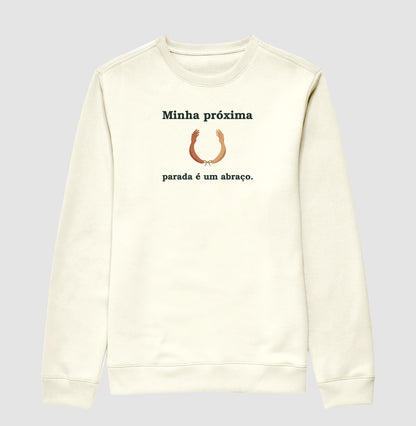 Suéter Moletom - Parada no Abraço, Off White