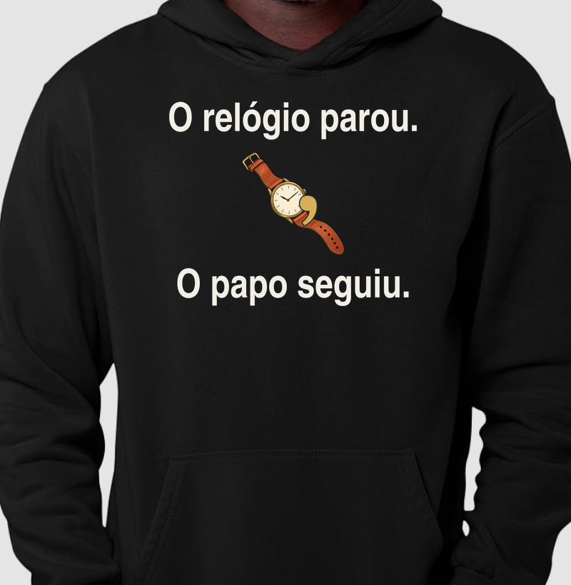 Moletom com Capuz - Relógio e Papo