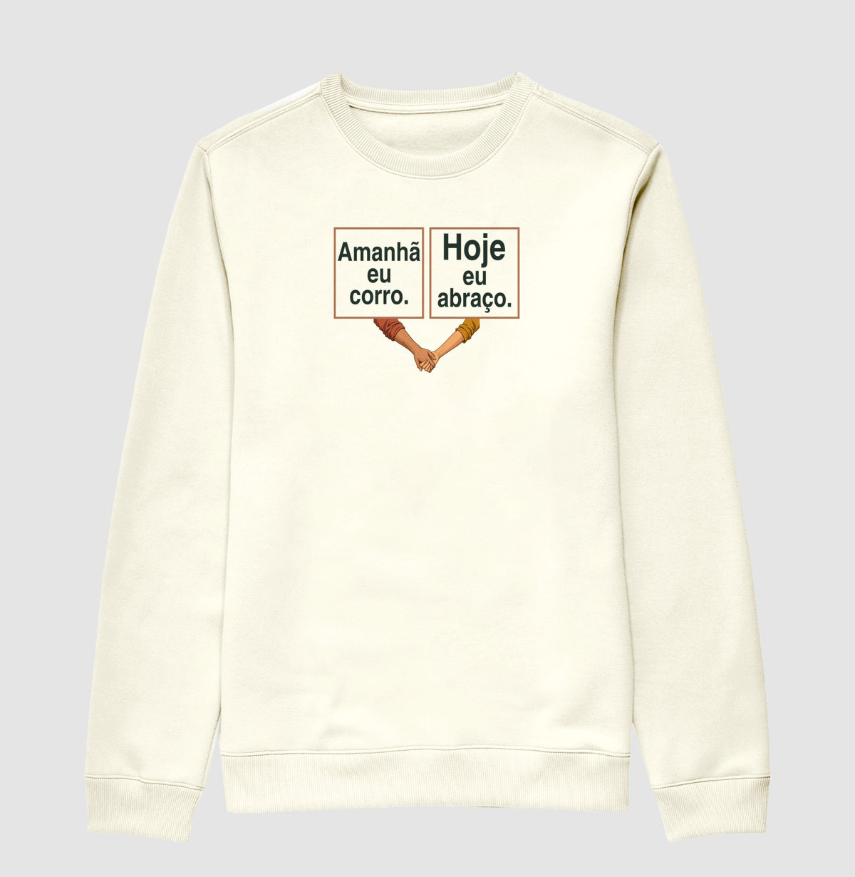 Suéter Moletom - Programa de Amanhã, Off White