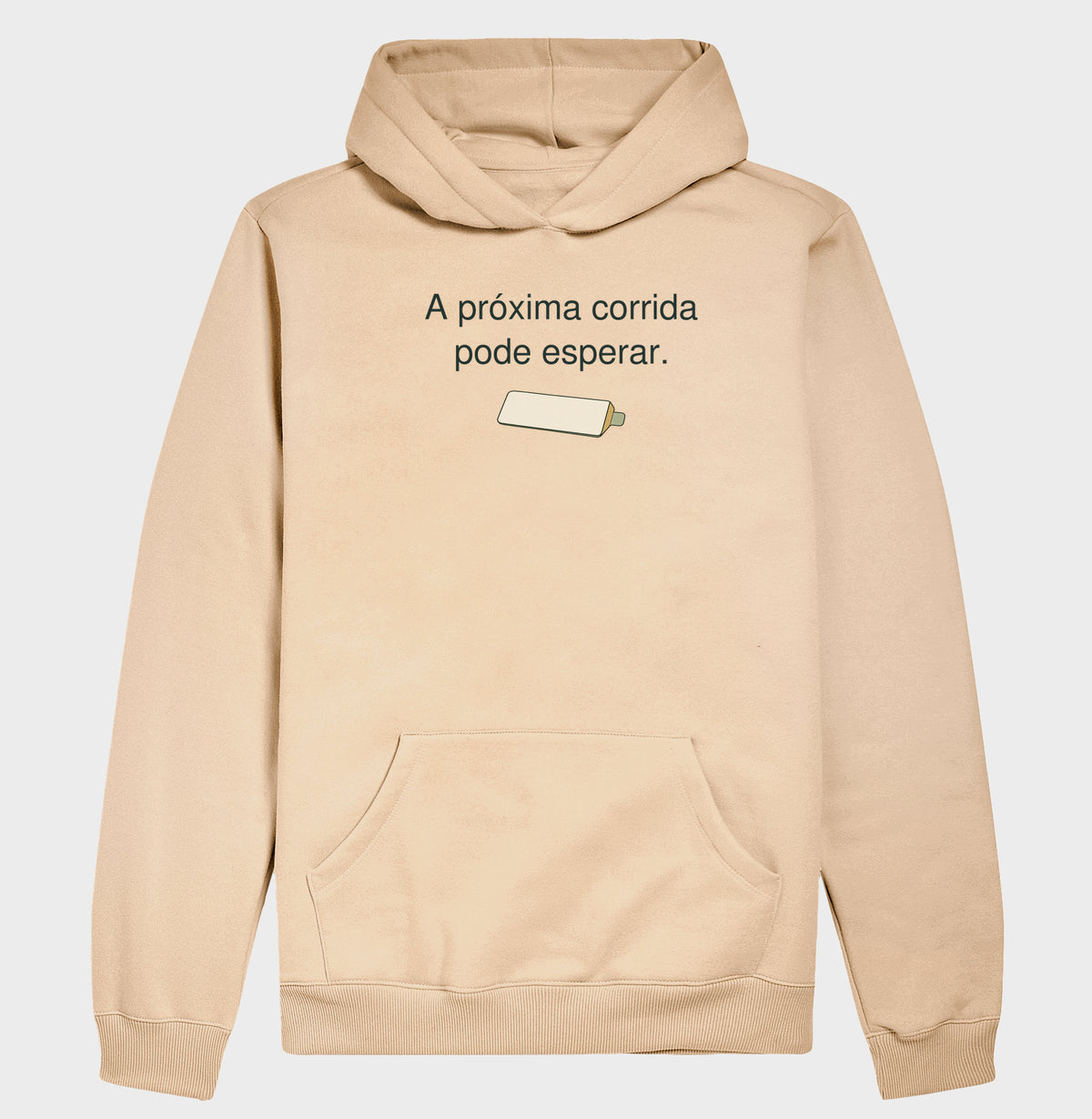 Hoodie Moletom - Pausa Escolhida, Bege
