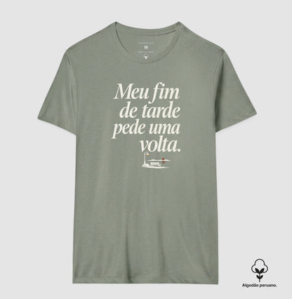 Camiseta Algodão Peruano - Noite de Esquina, Masculino, Verde Oliva