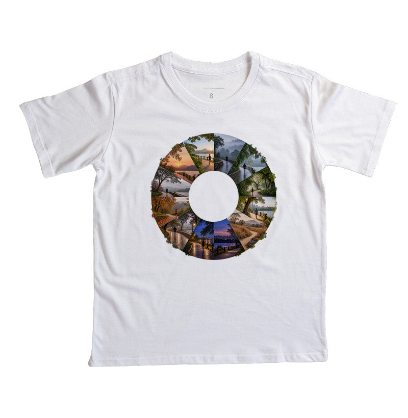Camiseta Infantil - Um Ano em Movimento, Branca