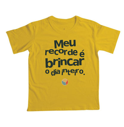 Camiseta Infantil - Recorde de Brincar, Amarelo