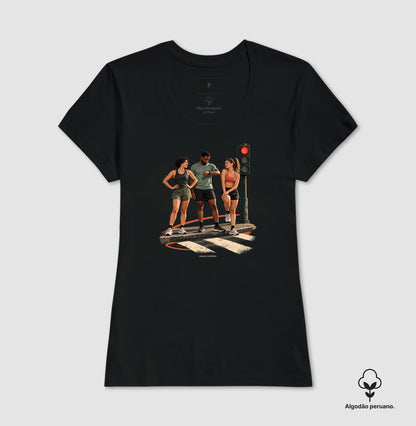 Camiseta Algodão Peruano - Semáforo Vermelho
