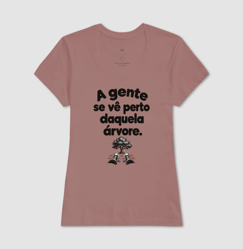 Camiseta Unissex - Ponto de Encontro, Feminino, Rosa