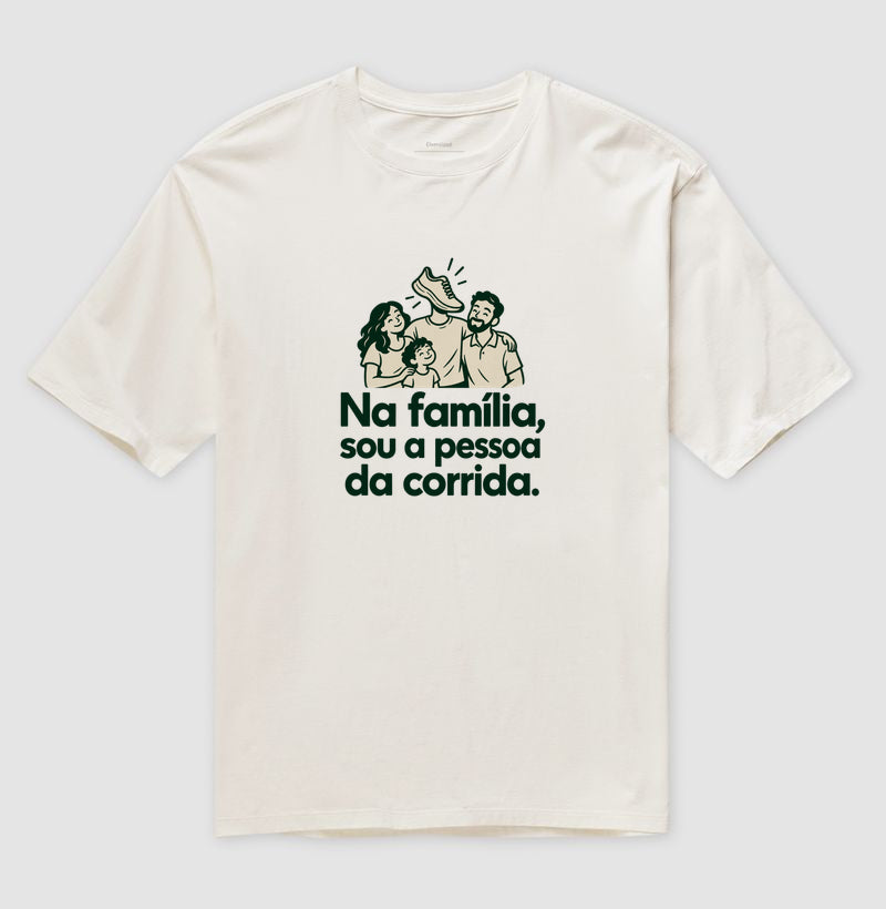 Camiseta Oversized - Sobrenome Corrida, Off White