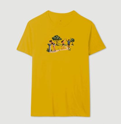 Camiseta Unissex - Primeiro Longão, Masculino, Amarelo