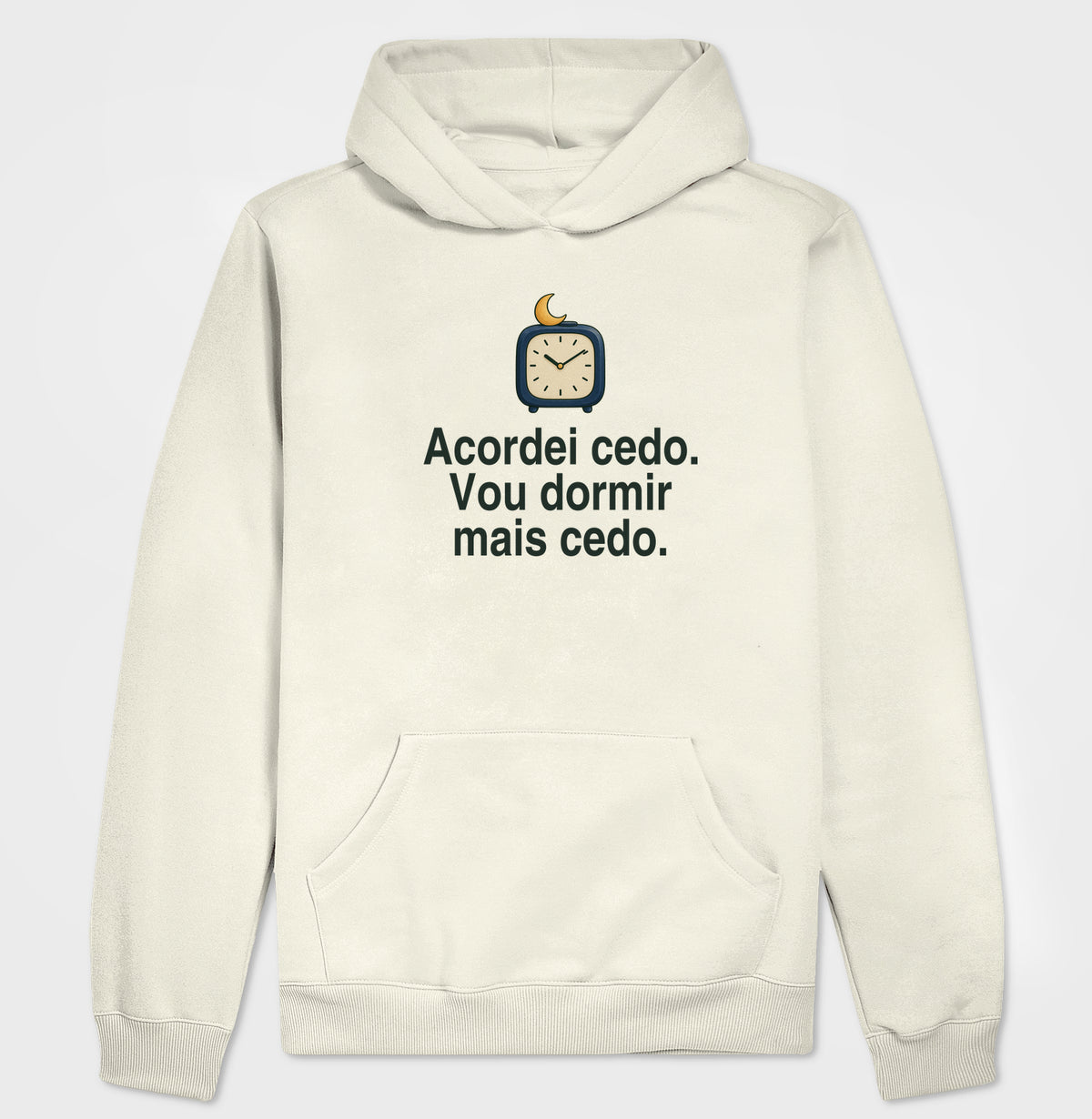 Moletom com Capuz - Sono Adiantado, Off White