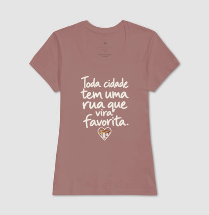 Camiseta Unissex - Rua Favorita, Feminino, Rosa