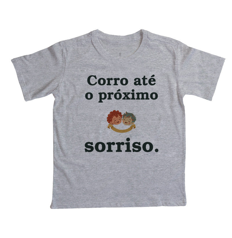 Camiseta Infantil - Volta de Sorrisos, Cinza