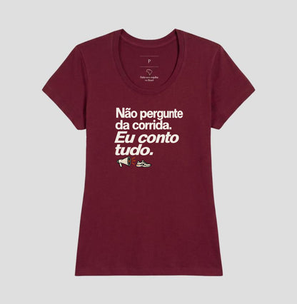 Camiseta Unissex - Cheguei no Assunto, Feminino, Bordeaux