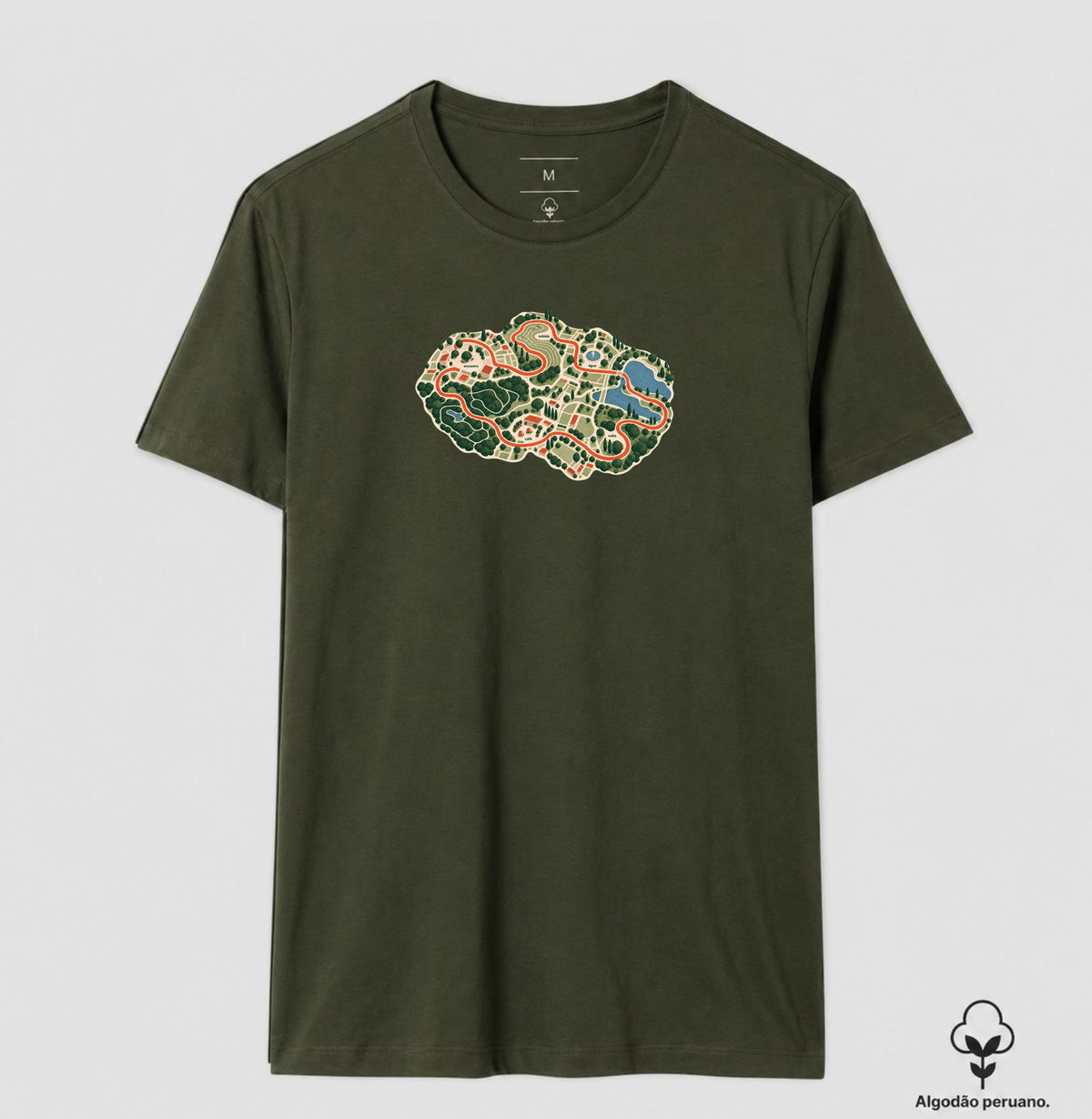 Camiseta Algodão Peruano - Mapa do Corre