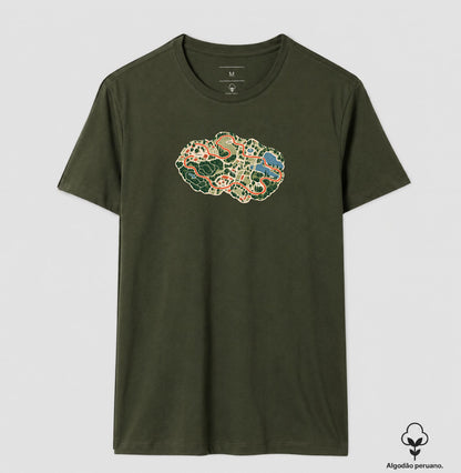 Camiseta Algodão Peruano - Mapa do Corre