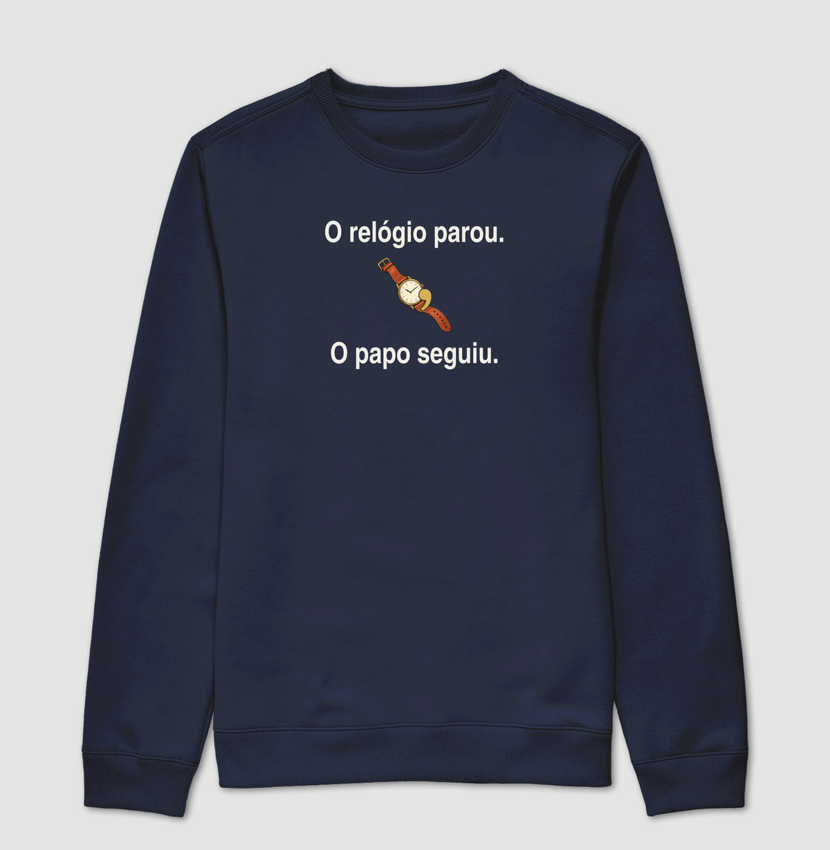 Suéter Moletom - Relógio e Papo, Marinho