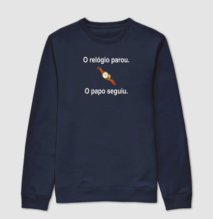 Suéter Moletom - Relógio e Papo, Marinho