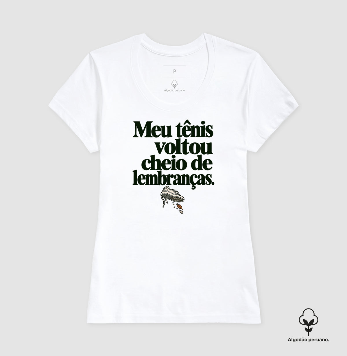 Camiseta Algodão Peruano - Areia de Brinde