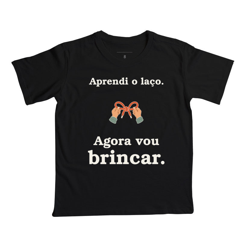 Camiseta Infantil - Laço Aprendido, Preta