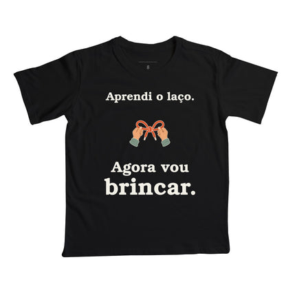 Camiseta Infantil - Laço Aprendido, Preta