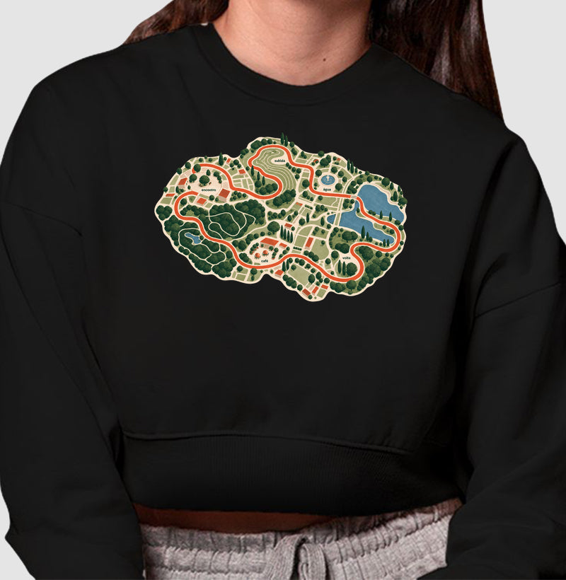 Cropped Moletom - Mapa do Corre