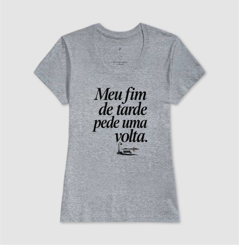 Camiseta Unissex - Noite de Esquina, Feminino, Cinza