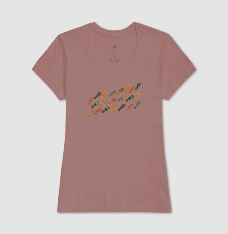 Camiseta Unissex - Passos que Ficaram, Feminino, Rosa