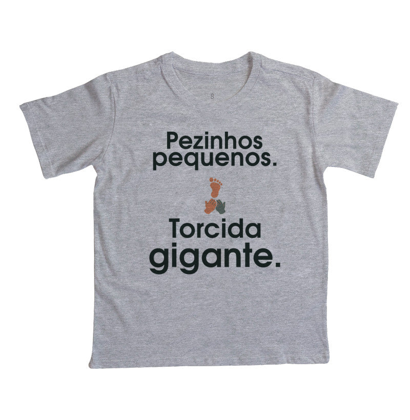 Camiseta Infantil - Torcida Pequena, Cinza