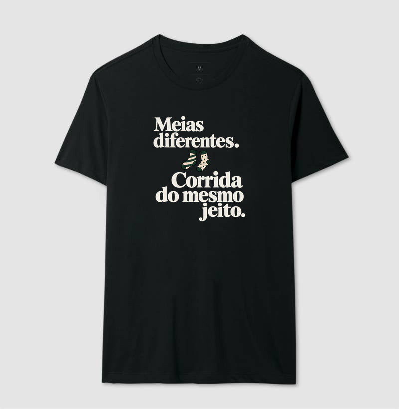 Camiseta Unissex - Par Diferente, Masculino, Preta