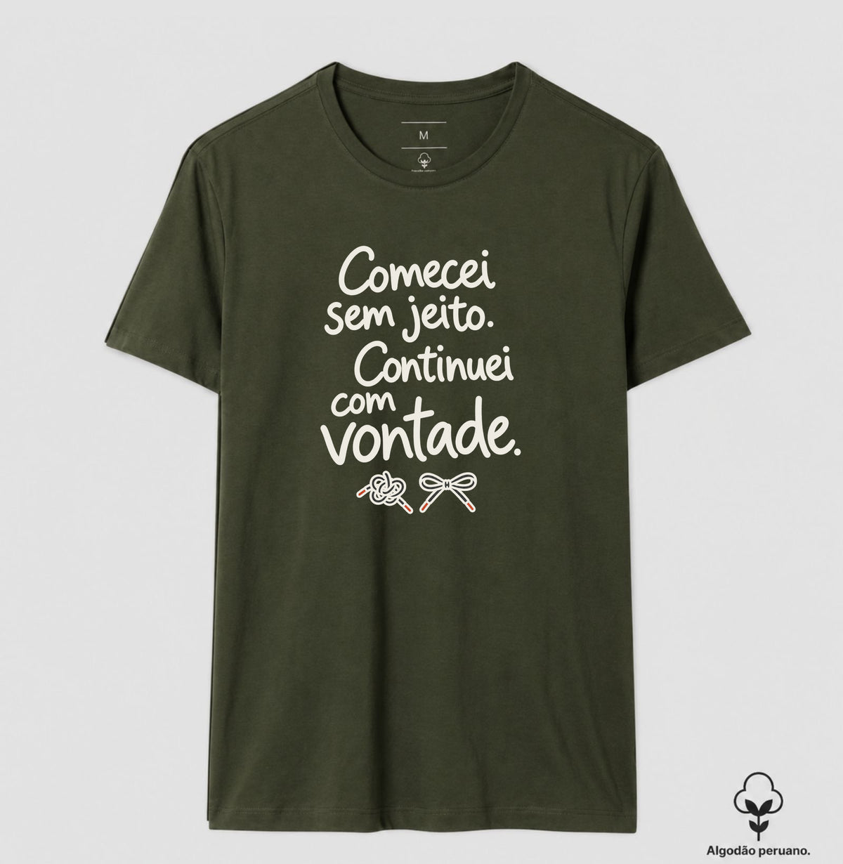 Camiseta Algodão Peruano - Outro Começo, Masculino, Verde Musgo