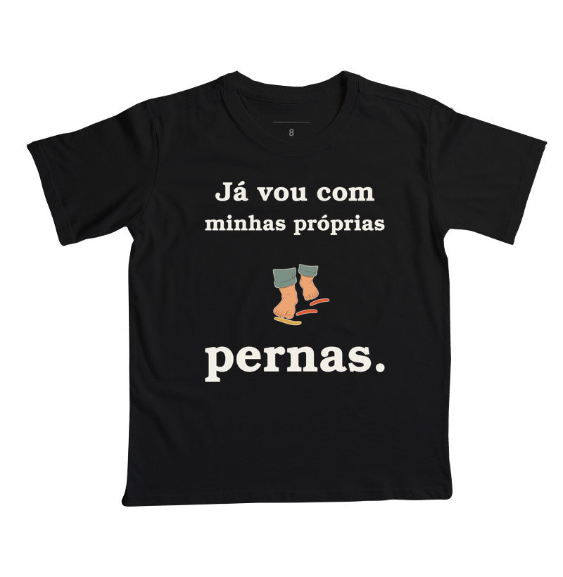 Camiseta Infantil - Minhas Pernas, Preta