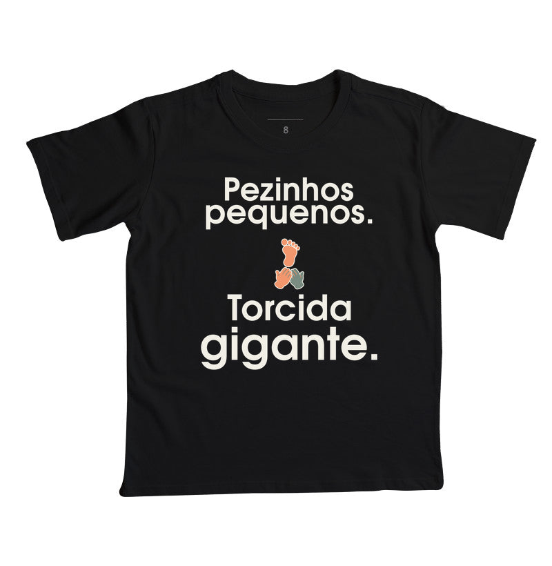 Camiseta Infantil - Torcida Pequena, Preta