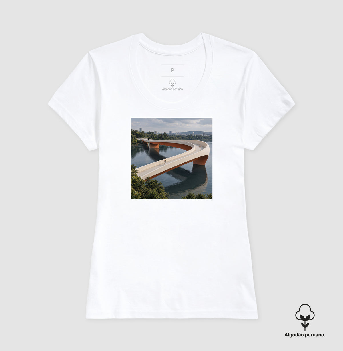 Camiseta Algodão Peruano - Pontes e Voltas