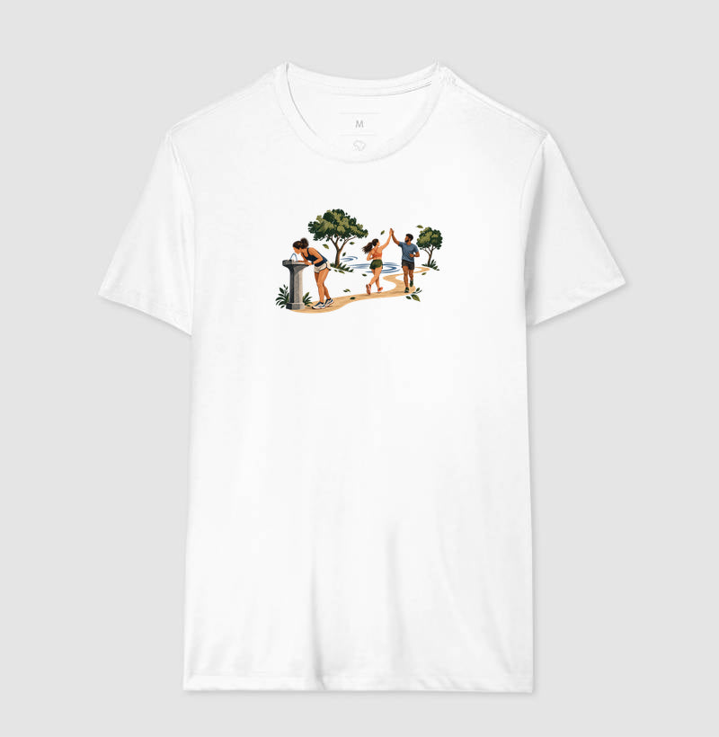 Camiseta Unissex - Primeiro Longão, Masculino, Branca