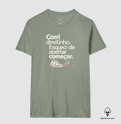 Camiseta Algodão Peruano - Botão Esquecido, Masculino, Verde Oliva