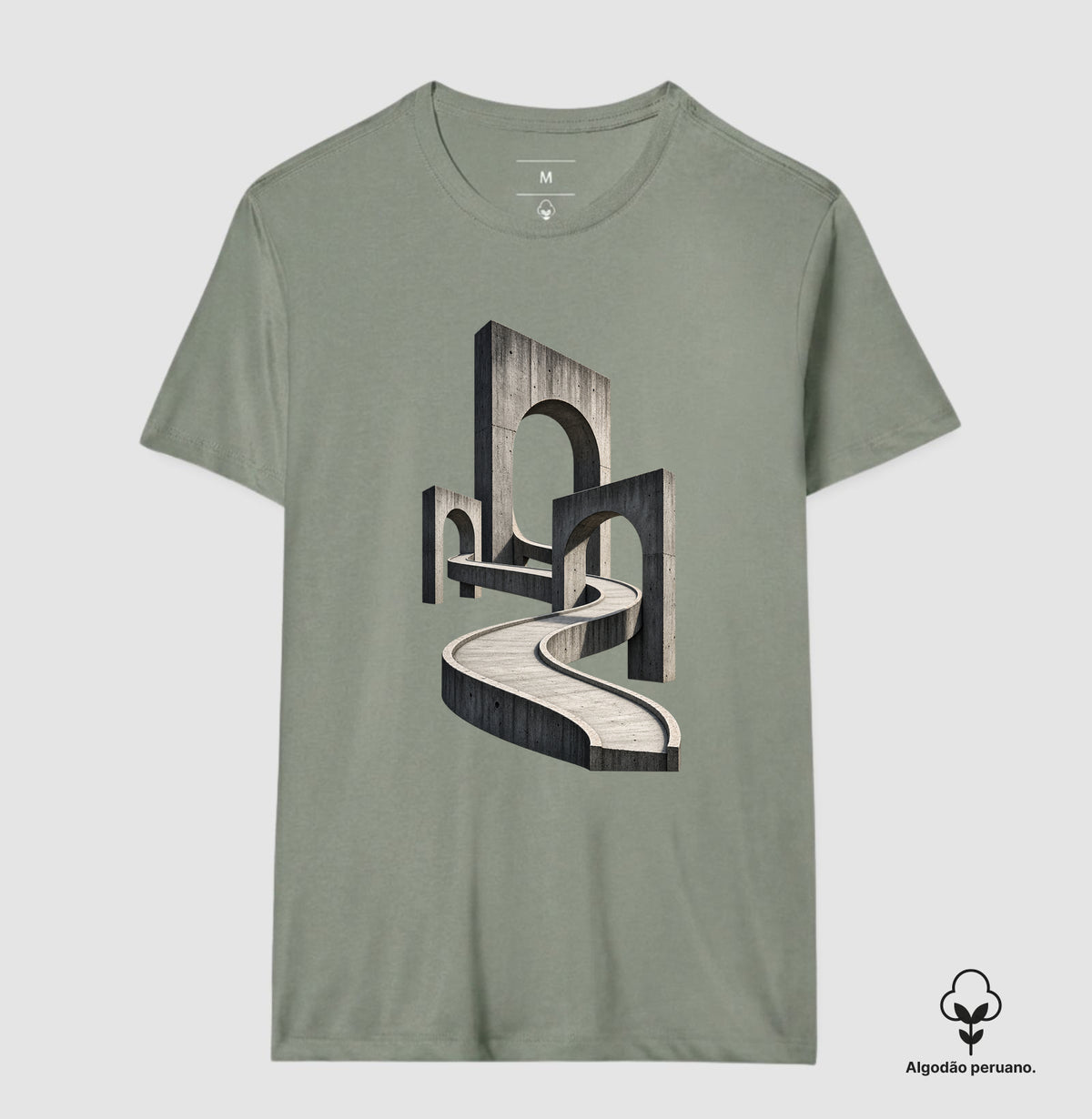 Camiseta Algodão Peruano - Horizonte de Concreto