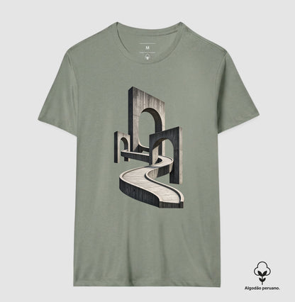 Camiseta Algodão Peruano - Horizonte de Concreto