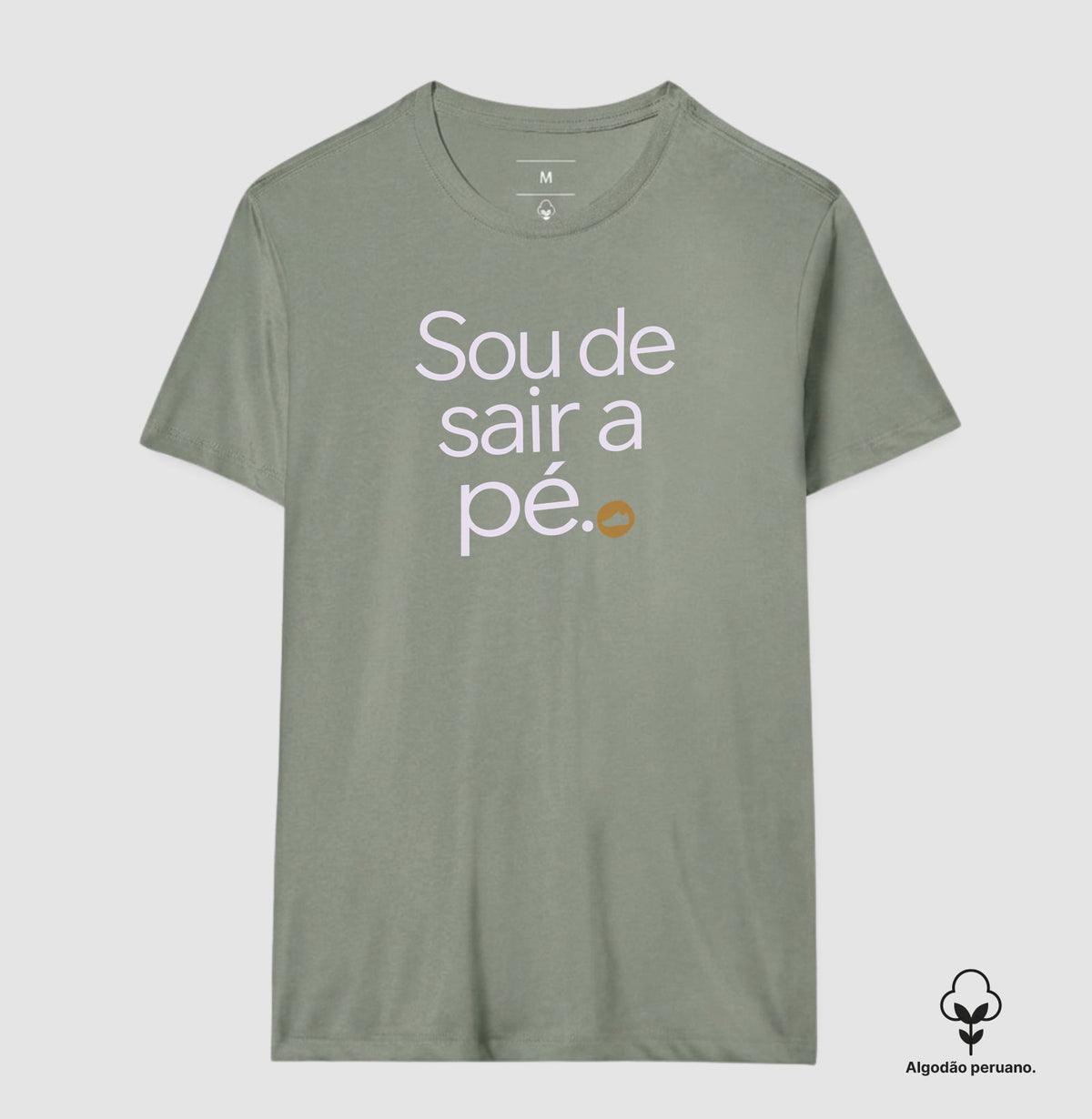 Camiseta Algodão Peruano - Gosto de Ir a Pé
