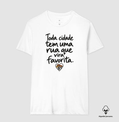 Camiseta Algodão Peruano - Rua Favorita, Masculino, Branca