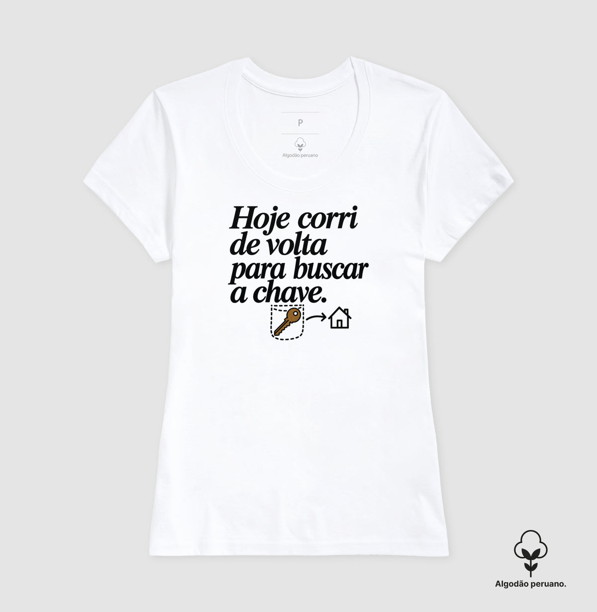 Camiseta Algodão Peruano - Chave Esquecida