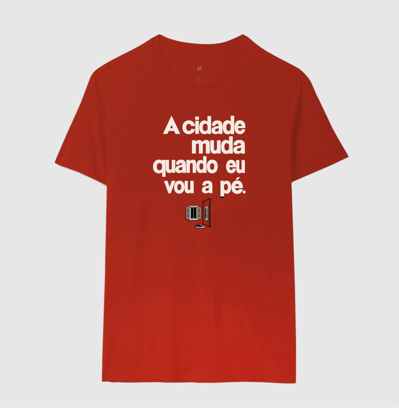 Camiseta Unissex - Outro Olhar, Masculino, Vermelho