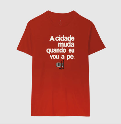 Camiseta Unissex - Outro Olhar, Masculino, Vermelho