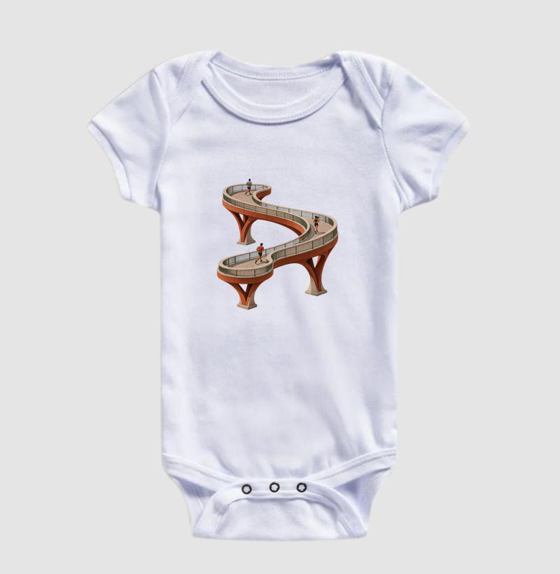 Body Infantil - Pontes e Voltas, Branca