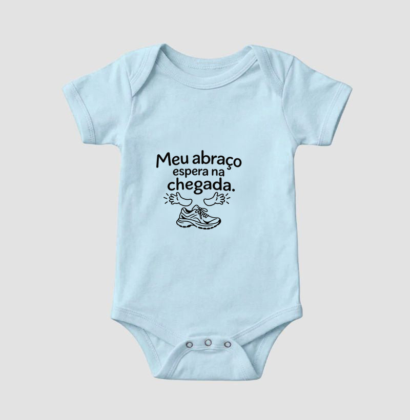 Body Infantil - Abraço na Chegada, Azul Bebê