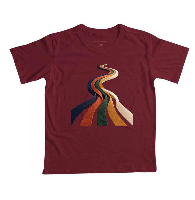 Camiseta Infantil - Quilômetros Compartilhados, Bordeaux