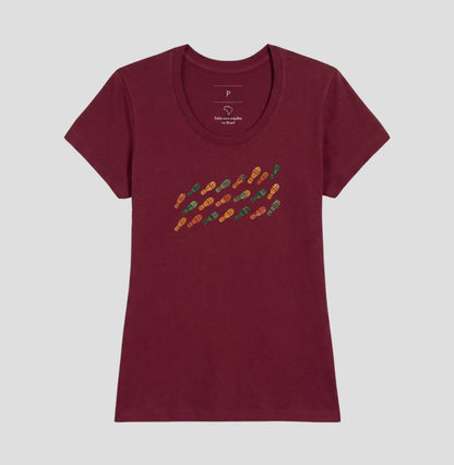 Camiseta Unissex - Passos que Ficaram, Feminino, Bordeaux