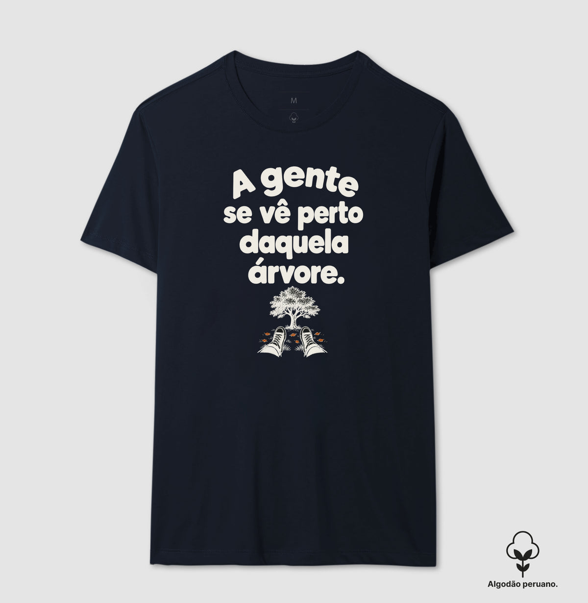 Camiseta Algodão Peruano - Ponto de Encontro, Masculino, Marinho