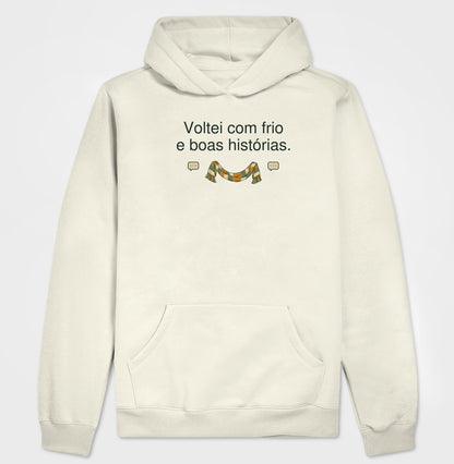 Hoodie Moletom - Frio e Histórias, Off White