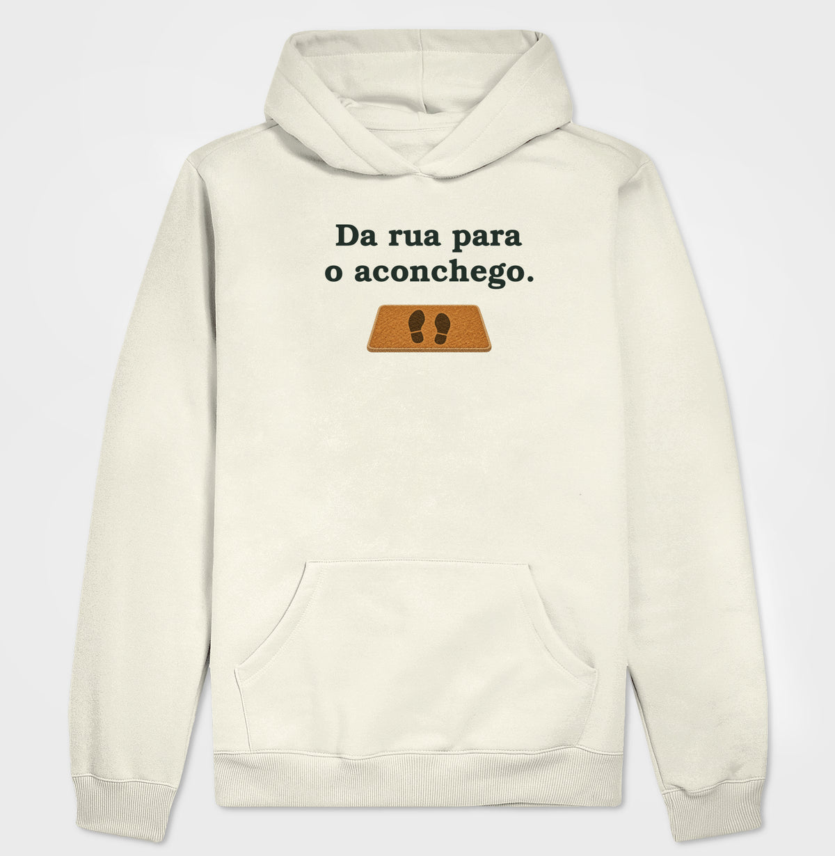 Moletom com Capuz - Da Rua para Casa, Off White