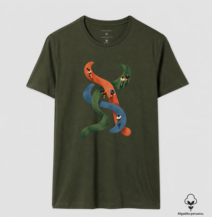 Camiseta Algodão Peruano - Rotas que se Cruzam