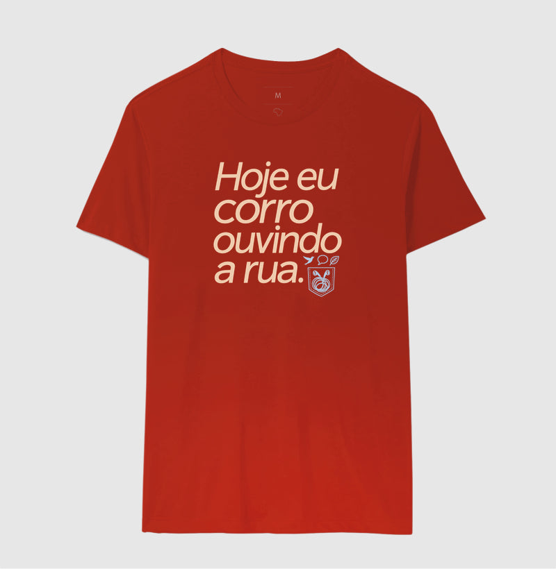 Camiseta Unissex - Música Guardada, Masculino, Vermelho