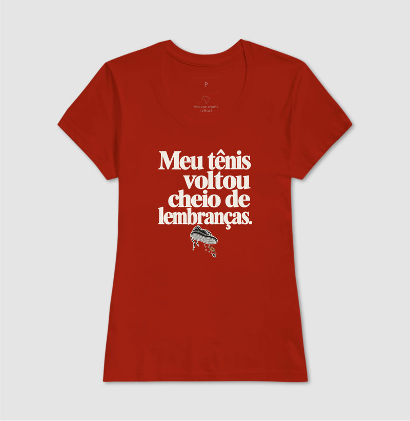Camiseta Unissex - Areia de Brinde, Feminino, Vermelho